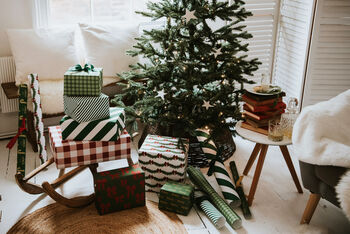Christmas Green Gingham Luxury Wrapping Paper, 3 of 6