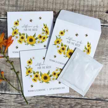 10 Wildflower Seed Packet Favours Sunflowers, 5 of 6