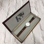 Filton Mens Leather Strap Watch With Free Engraving, thumbnail 9 of 9