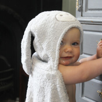 Personalised Hooded Baby Bath Towel Donkey, 2 of 9