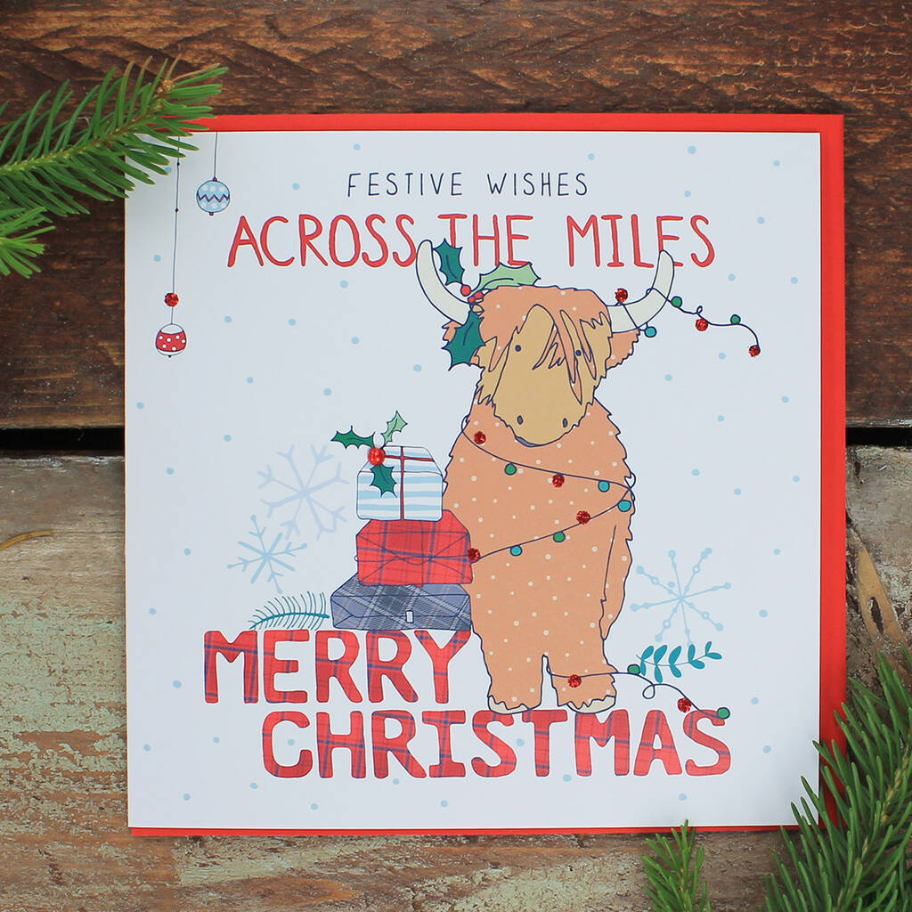 Pack Of Five Scottish Theme Christmas Cards By Molly Mae