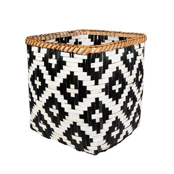 Black And White Bamboo Baskets, 2 of 2