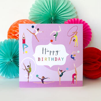 Gymnastics Happy Birthday Card, 5 of 5