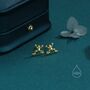 Tiny Frog Stud Earrings In Sterling Silver, thumbnail 3 of 12