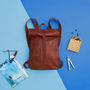 Rolltop Leather Backpack, thumbnail 6 of 8