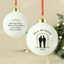 Personalised Mr And Mr Bauble – Christmas Tree Decorations, thumbnail 4 of 5