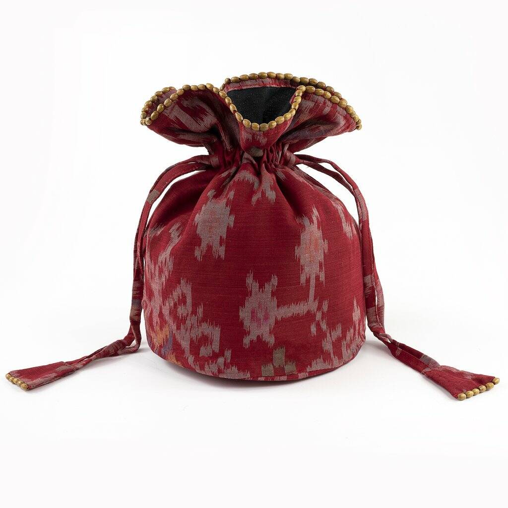 Ikat Drawstring Dumpling Bag Seven By In Association With
