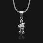 Woman Body Pendant Necklace, Silver Stainless Steel, thumbnail 1 of 7