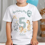 Kids Personalised Balloon Animals Birthday T Shirt, thumbnail 1 of 4