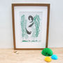'Otters And Kelp' A Two Colour Art Print, thumbnail 2 of 4