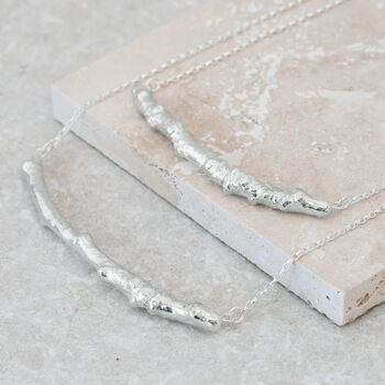 Sterling Silver Twig Necklace, 3 of 8