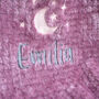 Personalised Maroon Moon And Stars Baby Blanket, thumbnail 3 of 6
