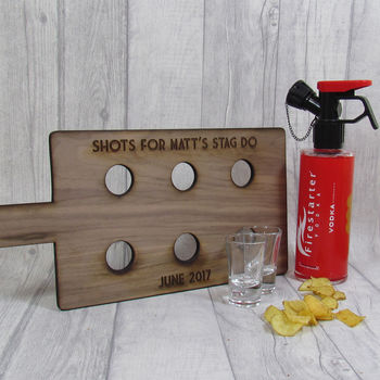 Personalised Shot Paddle Board And Shot Glasses, 3 of 3
