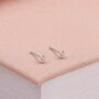 3mm Sterling Silver Knot Stud Earrings, thumbnail 1 of 6