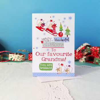 Personalised Merry Christmas Mice, 2 of 3