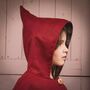 Handmade Little Red Riding Hood Waxed Cape, thumbnail 3 of 8