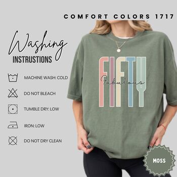 50th Birthday For Her Fifty And Fabulous T Shirt, 12 of 12