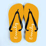 Personalised Yellow Summer Style Flip Flops, thumbnail 3 of 6