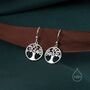 Sterling Silver Tree Drop Hook Earrings, thumbnail 1 of 10