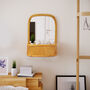 Wall Mount Mirror With Storage Basket Shelf Organiser, thumbnail 1 of 7