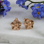Forget Me Not Gold Vermeil Stud Earrings, thumbnail 6 of 9