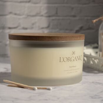L'organiq Bonheur Three Wick Candle 425g, 3 of 8