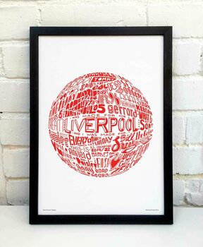 Liverpool Football Club Typography Print, 6 of 9