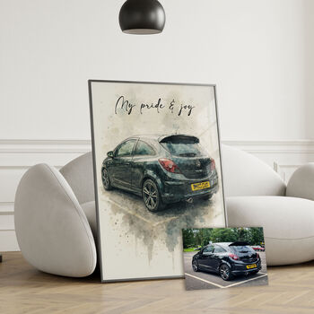 Personalised Car And Vehicle Watercolour Portrait, 3 of 8
