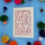 Personalised 40th Birthday Card Papercut Woodland Design, thumbnail 1 of 12