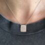 Handmade Sterling Silver Textured Pendant Anne Necklace, thumbnail 7 of 12
