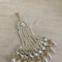 White Pearl Gold Plated Pearl Passa/Jhumar Headpiece, thumbnail 3 of 6