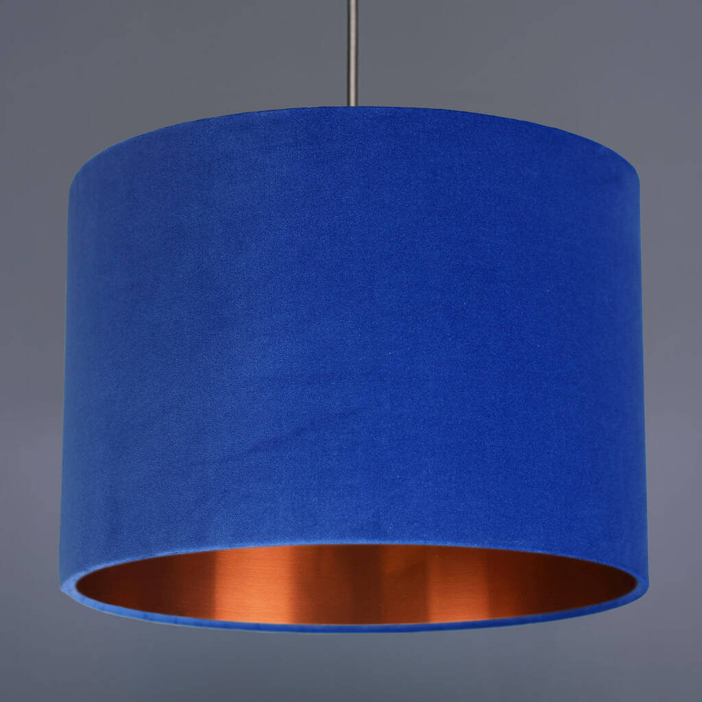 royal velvet lampshade with choice of metallic lining by quirk