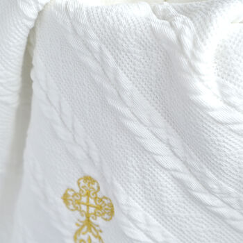 Personalised Christening Blanket With Bow, 8 of 10