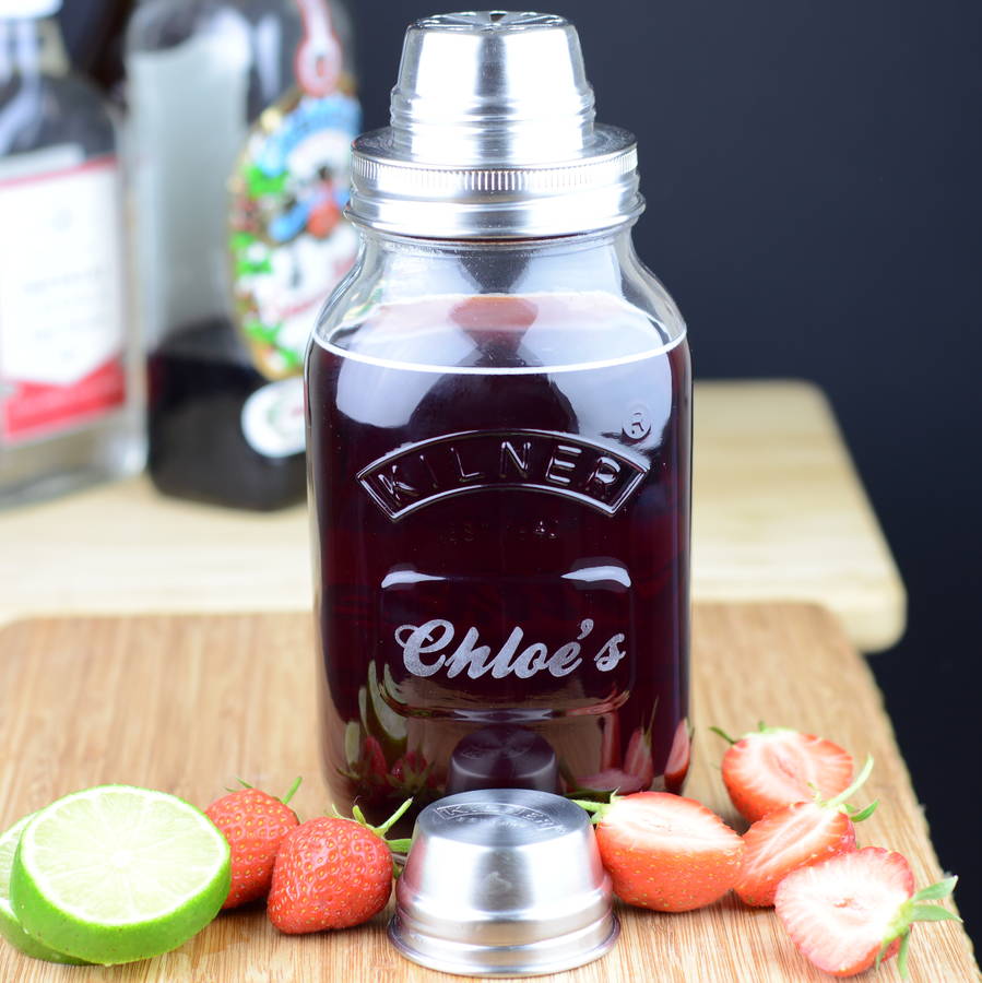 personalised cocktail shaker by chalk & cheese