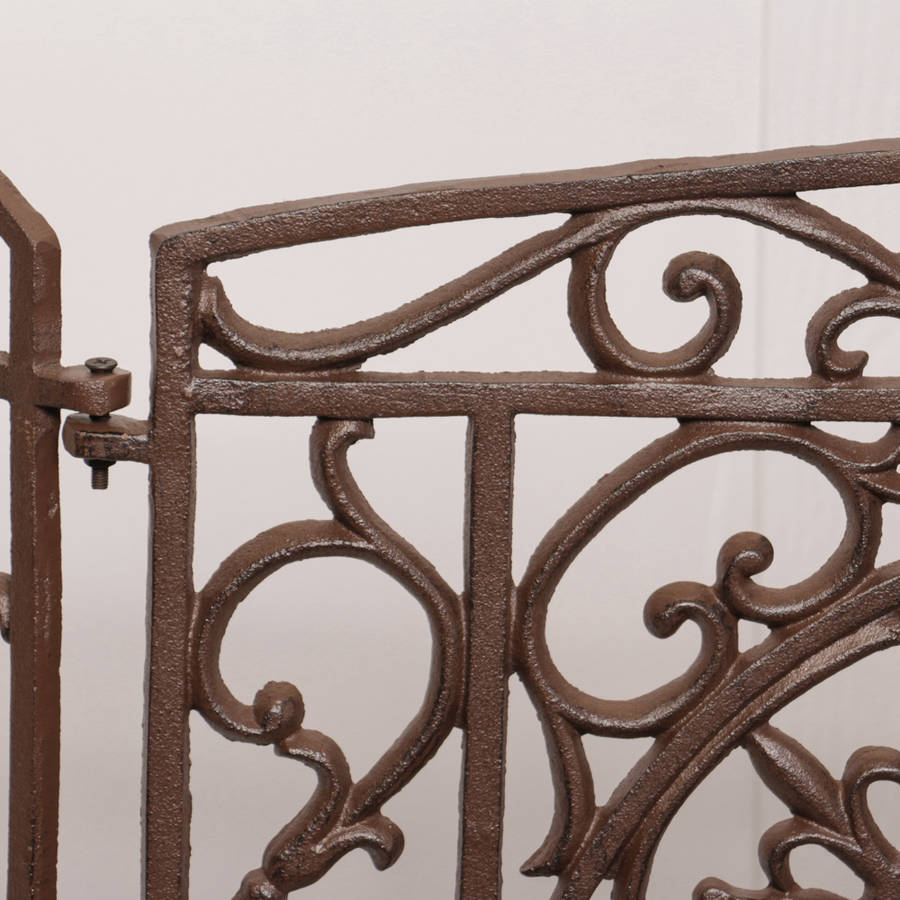 ornate antique style cast iron fire screen by dibor