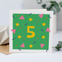 5th Birthday Card, Unisex Card For Five Year Old, thumbnail 1 of 4