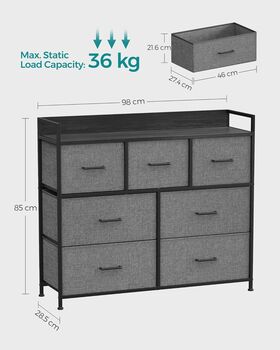 Chest Of Drawers Bedroom Cabinet Fabric Drawers, 8 of 12