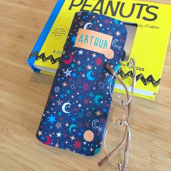 Personalised Star And Moon Child's Glasses Case, 3 of 5