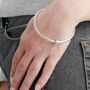 Que Sera Worry Bead Solid Silver Bangle, thumbnail 1 of 6