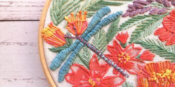 Dragonfly Hand Embroidery Pattern Design, 4 of 8