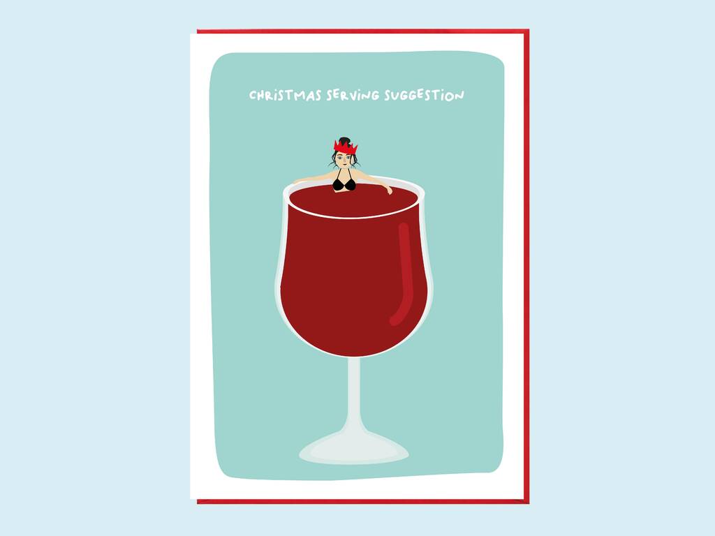 Serving Suggestion Funny Christmas Card, 1 of 7