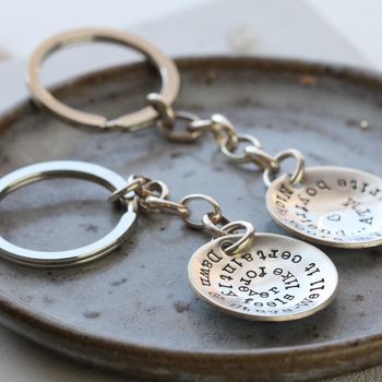 Personalised Silver Domed Disk Keyring, 4 of 6