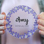 Personalised Birth Flower Coaster, February, Violet, thumbnail 1 of 2