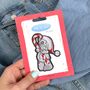 Tatty Teddy With Candy Cane Sew On Patch, thumbnail 1 of 2