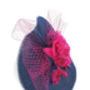 Navy Wedding And Races Hat 'Mademoiselle Butterfly', thumbnail 7 of 8