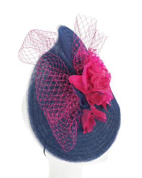 Navy Wedding And Races Hat 'Mademoiselle Butterfly', 7 of 8