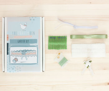 Sage Green Bridal Garter Kit, 2 of 3