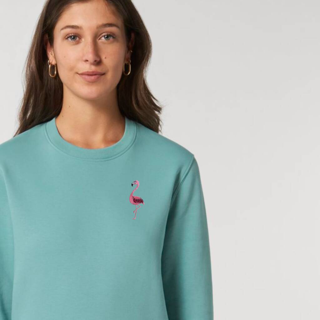 Organic Cotton Flamingo Sweatshirt, 1 of 12
