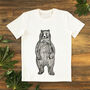 Standing Bear Men's Organic T Shirt, thumbnail 2 of 8