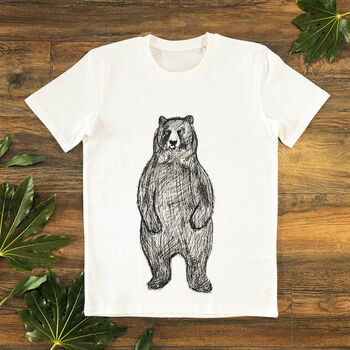Standing Bear Men's Organic T Shirt, 2 of 8